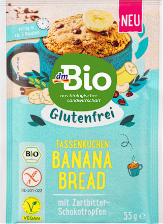 Backmischung Banana Bread Tassenkuchen dmBio