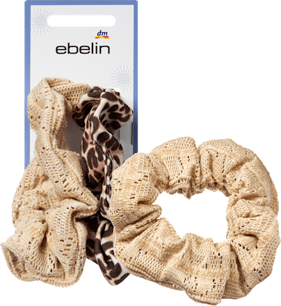 Scrunchies beige/Leo-Muster ebelin
