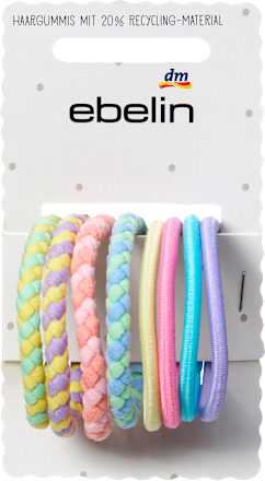 Haargummis geflochten, bunt ebelin