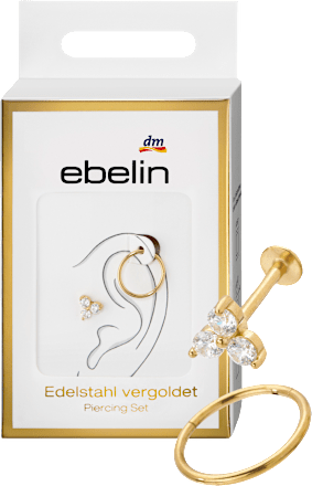 Ohr-Piercings 316L Stahl, goldfarben ebelin