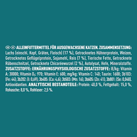 Trockenfutter Katze reich an Lachs, high protein PURINA ONE