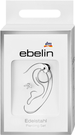 Ohr-Piercings 316L Stahl, silberfarben ebelin