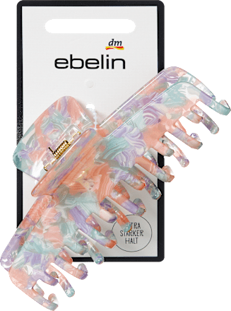 Haarklammer Double-Teeth, rosa/mint/flieder ebelin