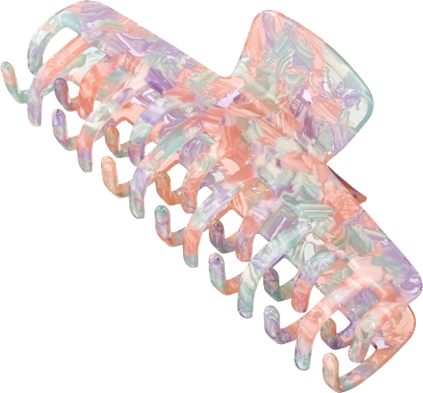 Haarklammer Double-Teeth, rosa/mint/flieder ebelin