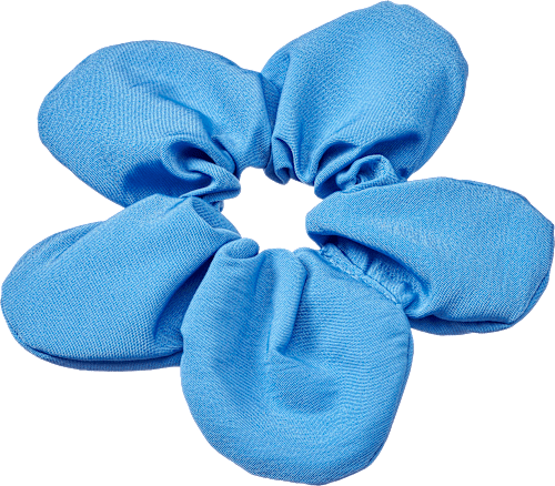 Scrunchie Blumenform, blau ebelin