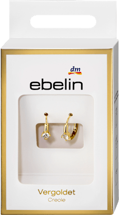 Creolen vergoldet mit Strassstein ebelin