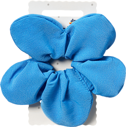Scrunchie Blumenform, blau ebelin