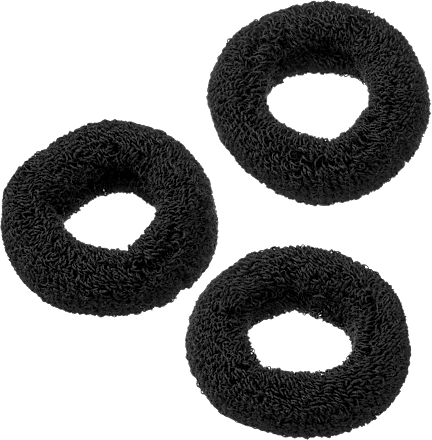 Haargummis dick, schwarz ebelin