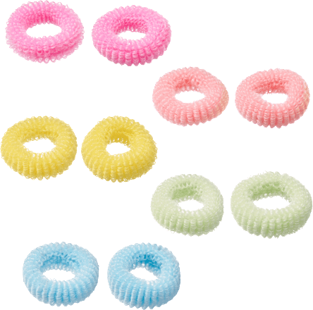 Haargummis in Box, bunt ebelin