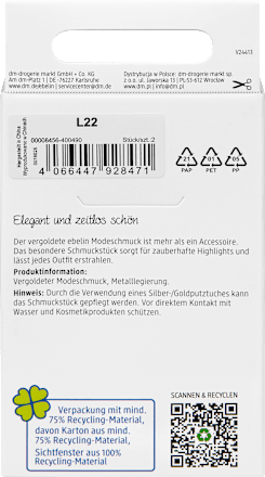 Creolen vergoldet Tropfenform ebelin
