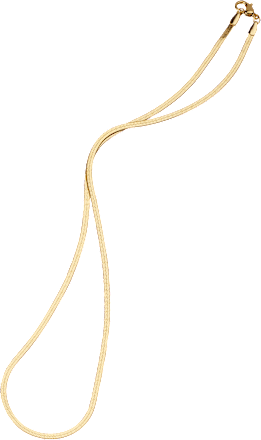 Halskette vergoldetet flach ebelin