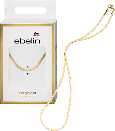 Halskette vergoldetet flach ebelin