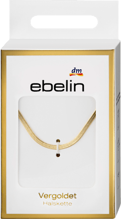 Halskette vergoldetet flach ebelin