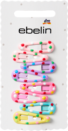 Haarclips mini mit Punkten, bunt ebelin