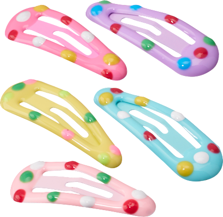 Haarclips mini mit Punkten, bunt ebelin