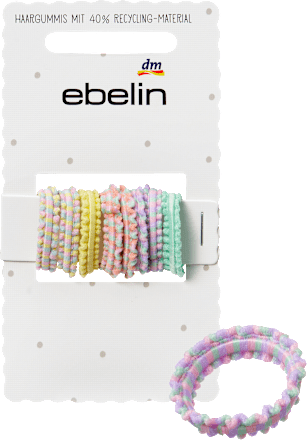 Haargummis gewellt, pastellfarben ebelin