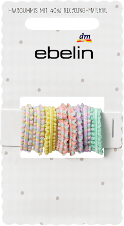 Haargummis gewellt, pastellfarben ebelin