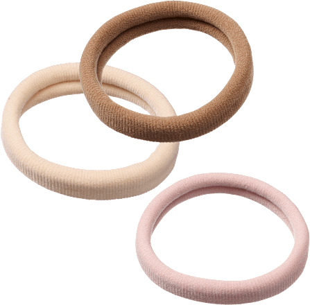 Haargummis weich, blau/rosa ebelin