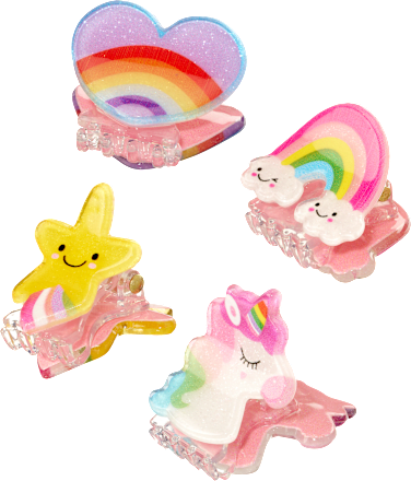 Haarklammern Regenbogen/Einhorn ebelin