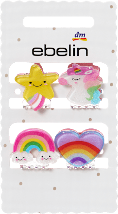 Haarklammern Regenbogen/Einhorn ebelin