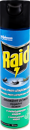 sprej proti létajícímu hmyzu s eukalyptovým olejem Raid