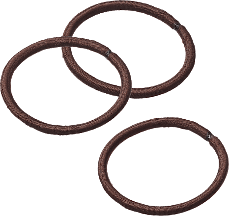 Haargummis dick, braun ebelin