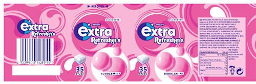 Kaugummi, Refreshers Bubblemint, zuckerfrei EXTRA