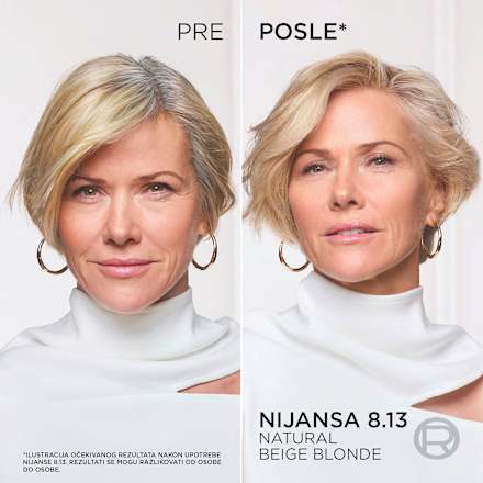 Boja za kosu Age Perfect Nudes – 8.13 Natural Beige Blonde L'ORÉAL PARiS EXCELLENCE Creme