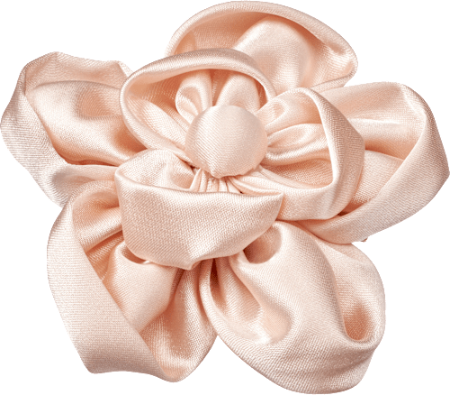 Haar- & Ansteckbrosche Blume, rosa ebelin