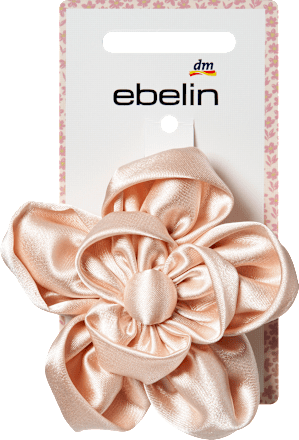 Haar- & Ansteckbrosche Blume, rosa ebelin