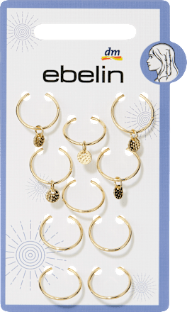 Haar-Piercings, Gold-Optik ebelin