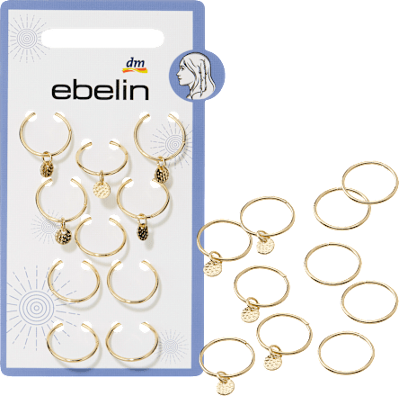 Haar-Piercings, Gold-Optik ebelin