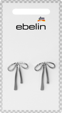 Ohrstecker Schleifen, Silber-Optik ebelin