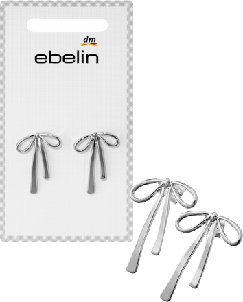 Ohrstecker Schleifen, Silber-Optik ebelin