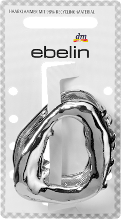 Haarklammer organisch, Silber-Optik ebelin