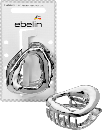 Haarklammer organisch, Silber-Optik ebelin