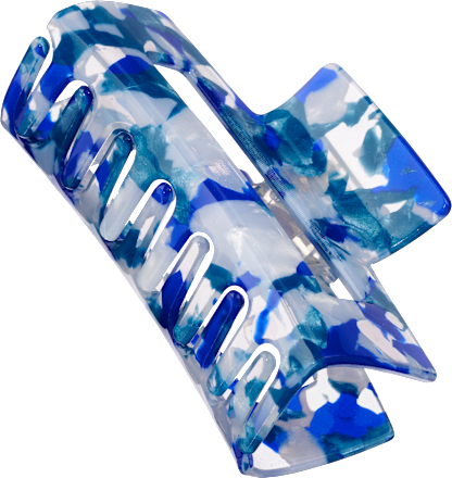 Haarklammer mit Cut-out, blau ebelin