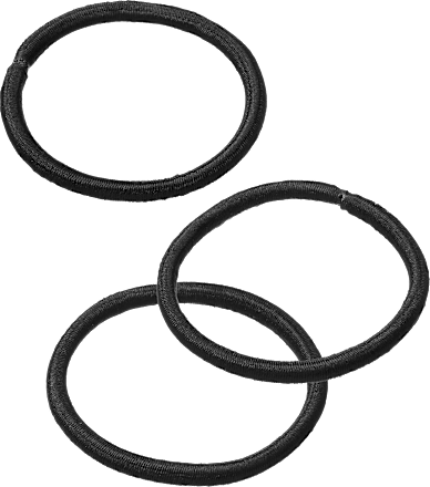 Haargummis dick, schwarz ebelin