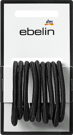 Haargummis dick, schwarz ebelin