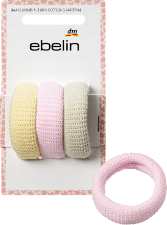 Haargummis gelb/rosa/salbeigrün ebelin