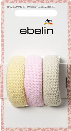 Haargummis gelb/rosa/salbeigrün ebelin