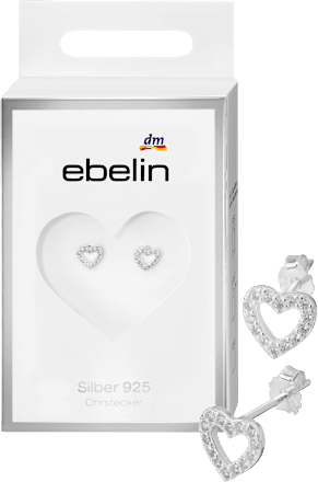 Ohrstecker 925 Silber Herz ebelin