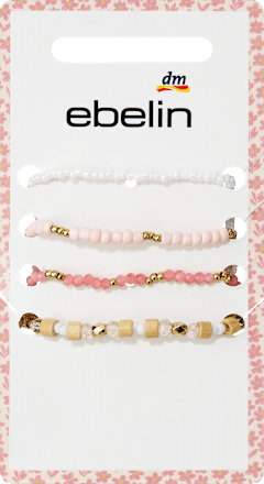 Armbänder elastisch mit Perlen, rosa/weiß ebelin