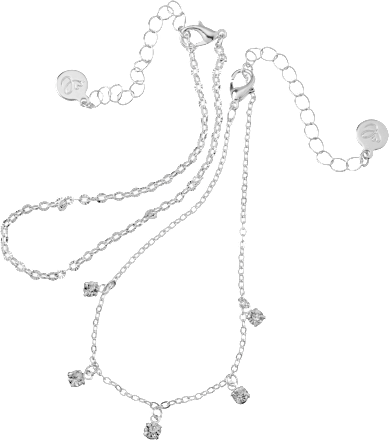 Fußketten mit Strass, Silber-Optik ebelin