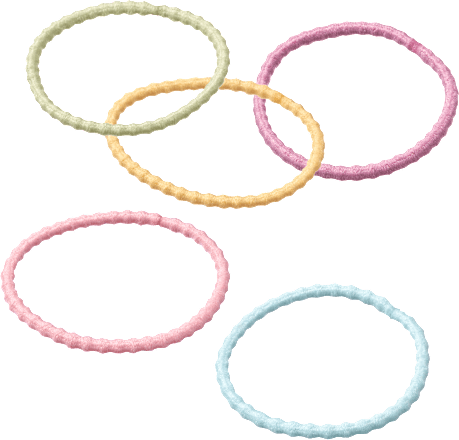 Haargummis Struktur, bunt ebelin