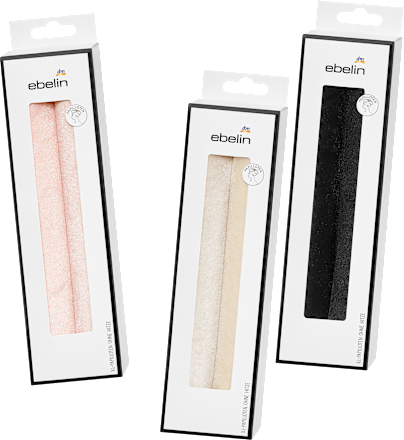 Papilloten maxi, rosa/beige/schwarz ebelin