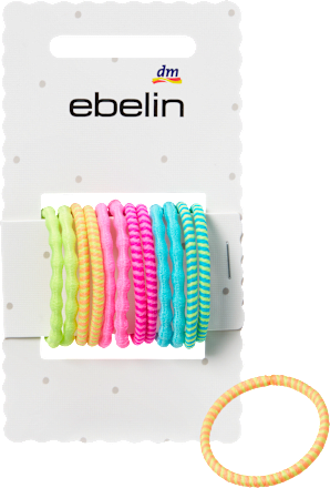 Haargummis gerafft, Farb-Mix ebelin