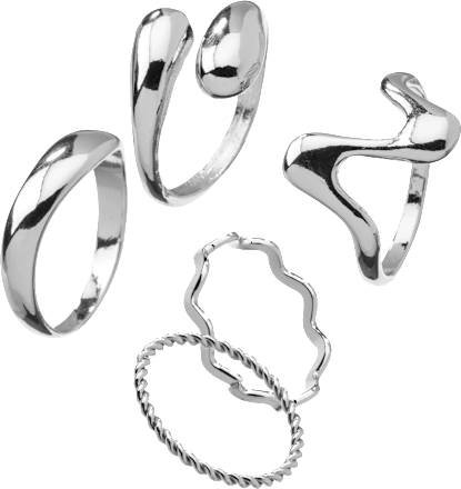 Ringe Silber-Optik ebelin