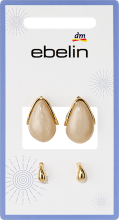 Ohrstecker Tropfenform, Gold-Optik ebelin