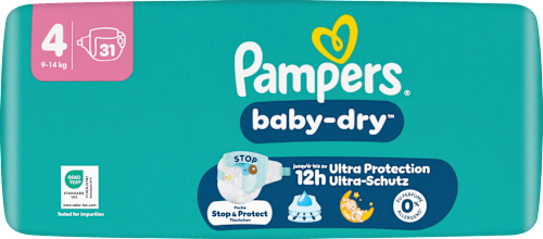 Windeln Baby Dry Gr. 4 (9-14 kg)  Pampers baby-dry